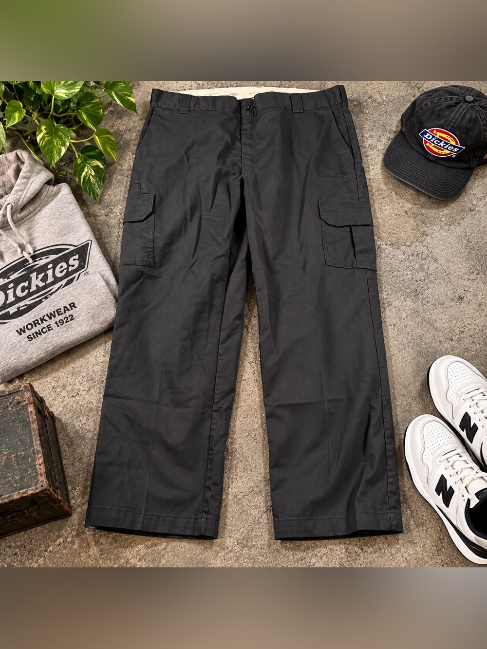 Dickies FLEX Cargo Pants Men’s 44x30 Black Regular Straight Workwear Utility